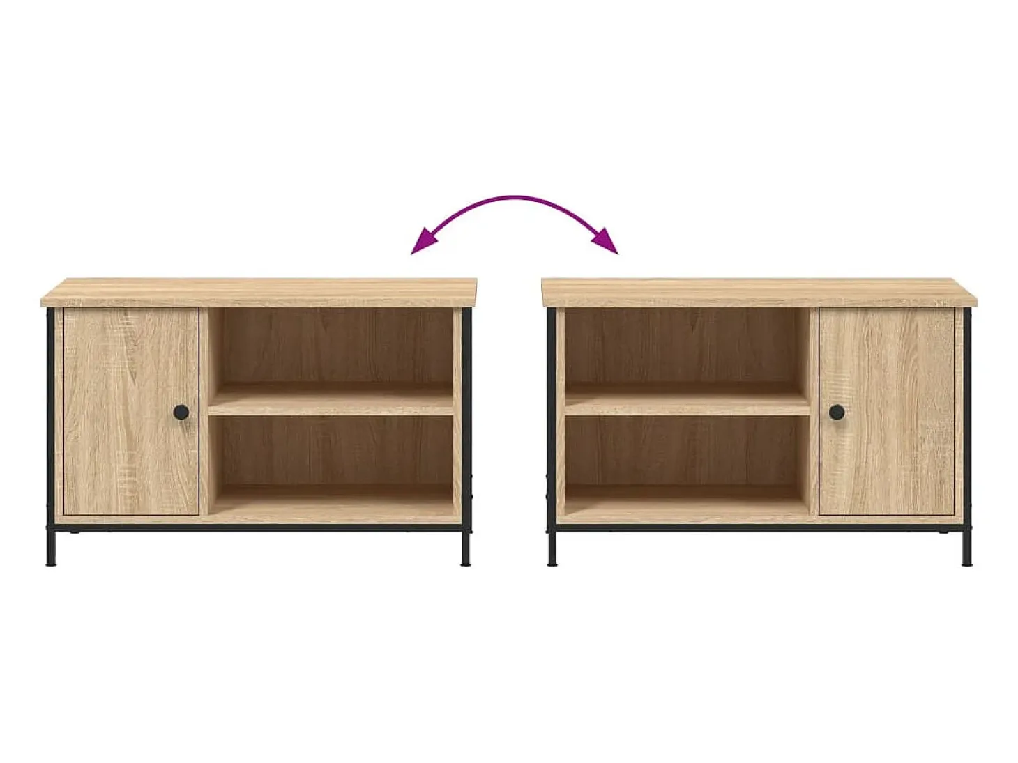 Mueble para TV madera contrachapada roble Sonoma 80x40x50 cm