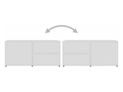Mueble para TV madera contrachapada blanco 80x34x36 cm