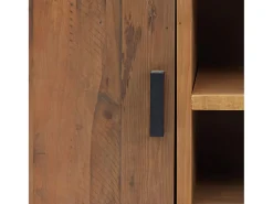 Mueble para TV madera maciza pino reciclada marrón 110x35x48 cm