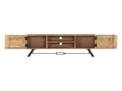 Mueble para TV madera maciza de acacia 140x30x45 cm