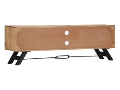 Mueble para TV madera maciza de acacia 140x30x45 cm