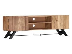 Mueble para TV madera maciza de acacia 140x30x45 cm