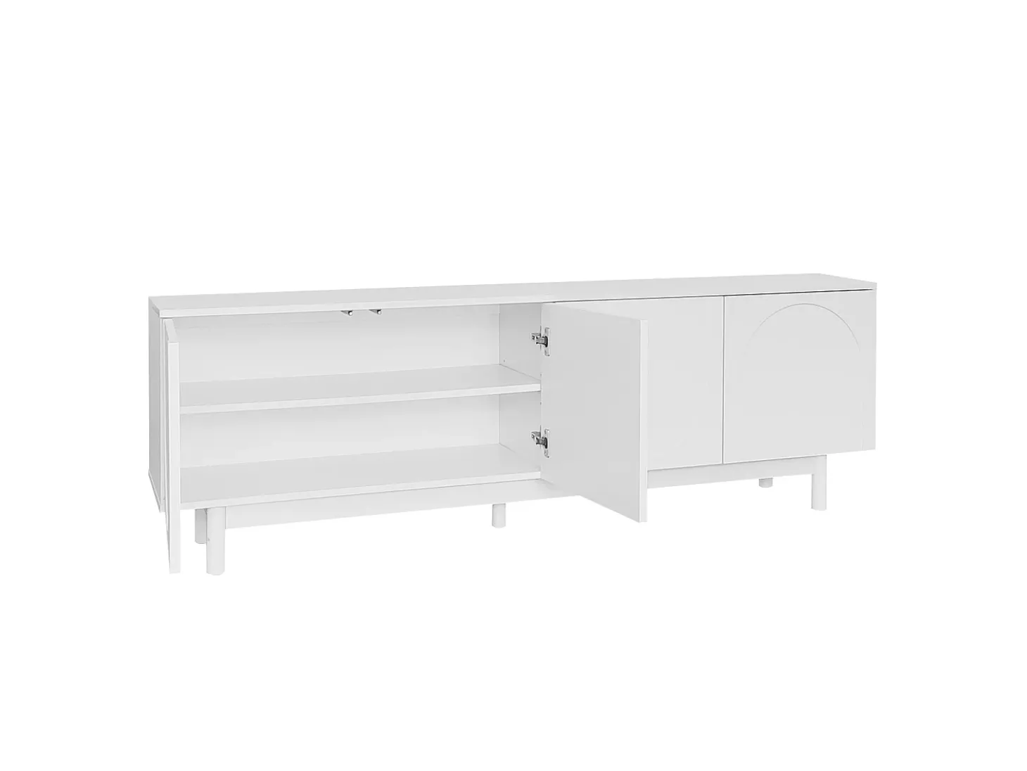 Mueble para TV moderno - con estantes ajustables - de tablero de partículas - Blanco