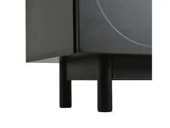 Mueble para TV moderno - con estantes ajustables - de tablero de partículas - Negro
