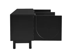 Mueble para TV moderno - con estantes ajustables - de tablero de partículas - Negro