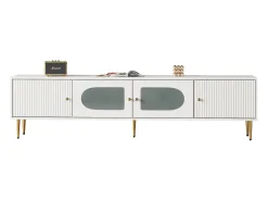 Mueble para TV moderno de 170 cm - apto para TV de 70"-79" - con 4 puertas - Blanco