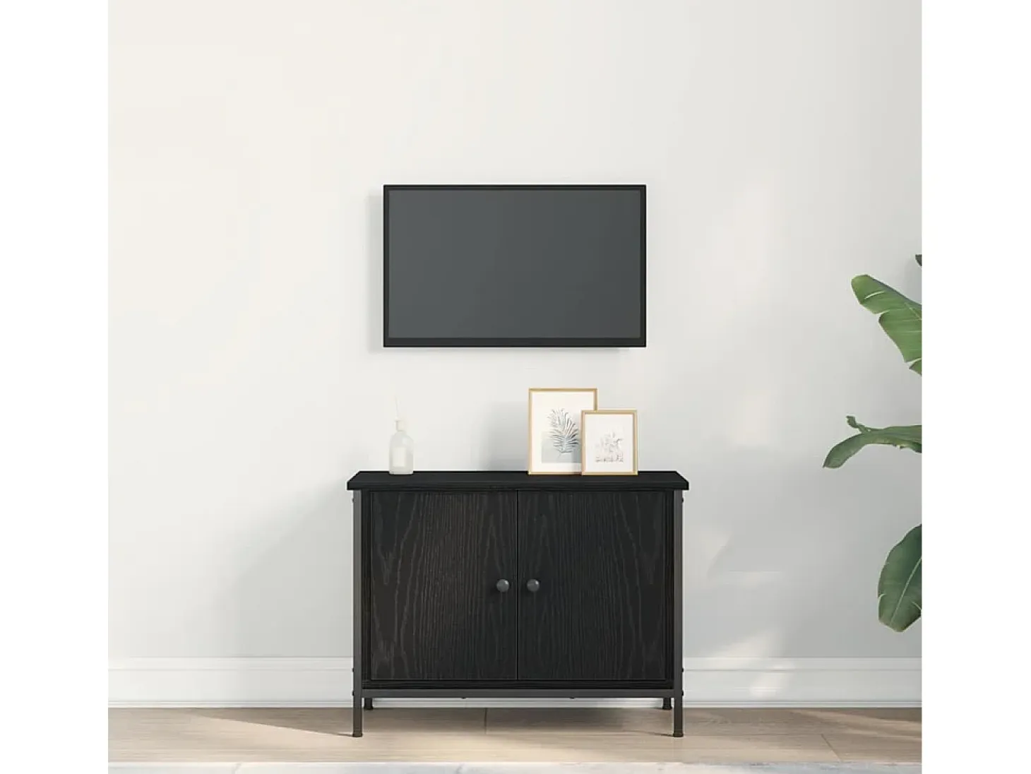 Mueble para TV Roble negro 60 x 35 x 45 cm Madera contrachapada