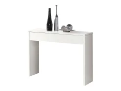 Mueble Recibidor Lupe Almacenaje Cajón y Espejos Blanco 101 cm