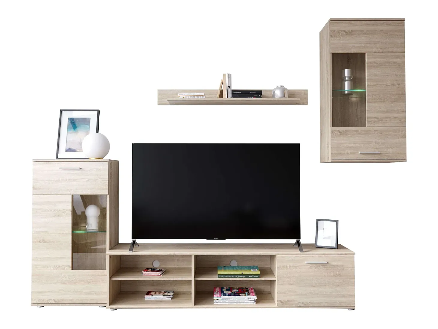 Mueble Salón Color Roble Sonoma 230x38,3 cm Moderno