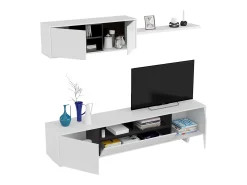 Mueble Salón Comedor Modulo 200+105 cm Color Blanco Belus