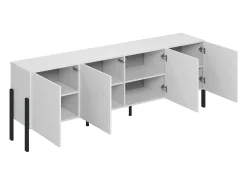 Mueble TV 4 puertas 200 cm Bérénice Blanco