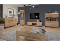 Mueble TV 2 puertas 157 cm con LED Ruben Madera