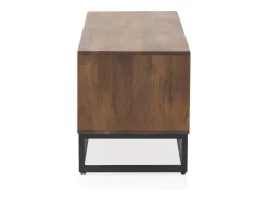 Mueble TV 3 puertas de madera de mango maciza y base metálica