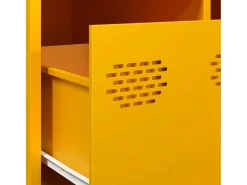 Mueble TV acero laminado en frío amarillo mostaza 68x50x43,5 cm