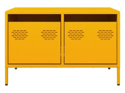 Mueble TV acero laminado en frío amarillo mostaza 68x50x43,5 cm