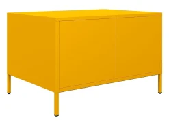 Mueble TV acero laminado en frío amarillo mostaza 68x50x43,5 cm