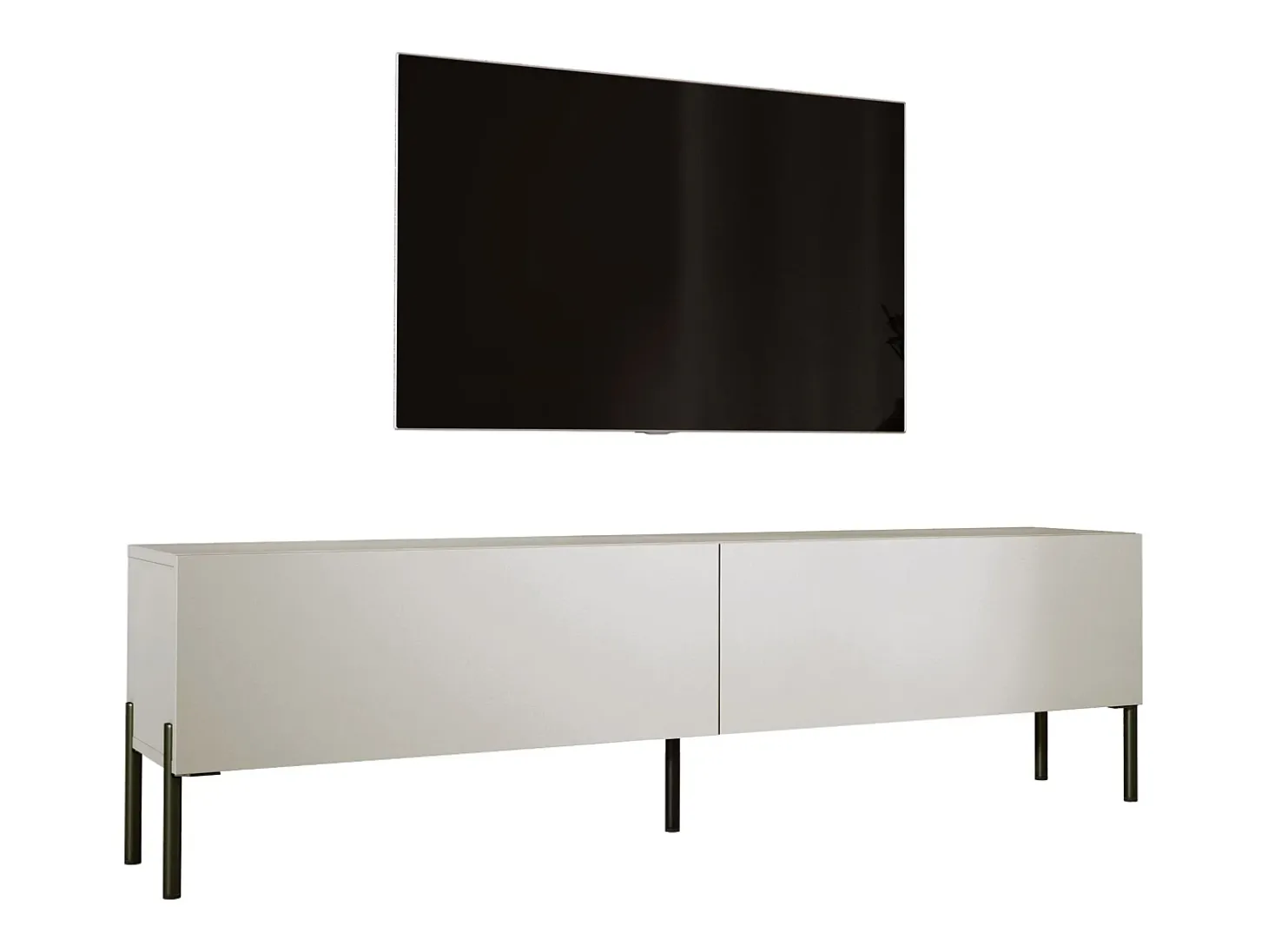 Mueble TV: Cashmere, patas negras, 170 x 52 x 32 cm