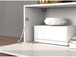 Mueble TV Chronos extensible con 1 puerta abatible blanco/roble 180/290x40x51 cm