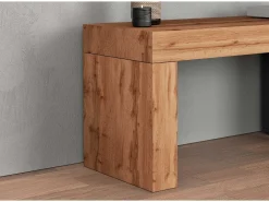 Mueble TV Chronos extensible con 1 puerta abatible color antracita/roble 180/260x40x51 cm