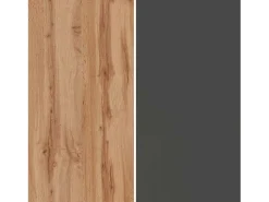 Mueble TV Chronos extensible con 1 puerta abatible color antracita/roble 180/260x40x51 cm