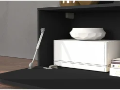 Mueble TV Chronos extensible con 1 puerta abatible color antracita/roble 180/260x40x51 cm