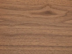Mueble TV con almacenamiento chapa de nogal y metal - Natural oscuro y Negro - ZINORI