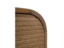 Mueble TV contornos curvos de madera maciza de mango con 3 puertas