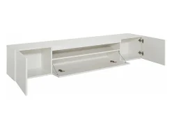 Mueble TV de diseño con puertas abatibles de cajón 200cm Daiquiri White L