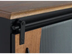 Mueble tv de madera de mango y metal