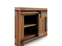 Mueble tv de madera maciza de acacia reciclada