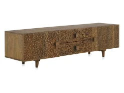 Mueble TV de madera maciza de mango marrón