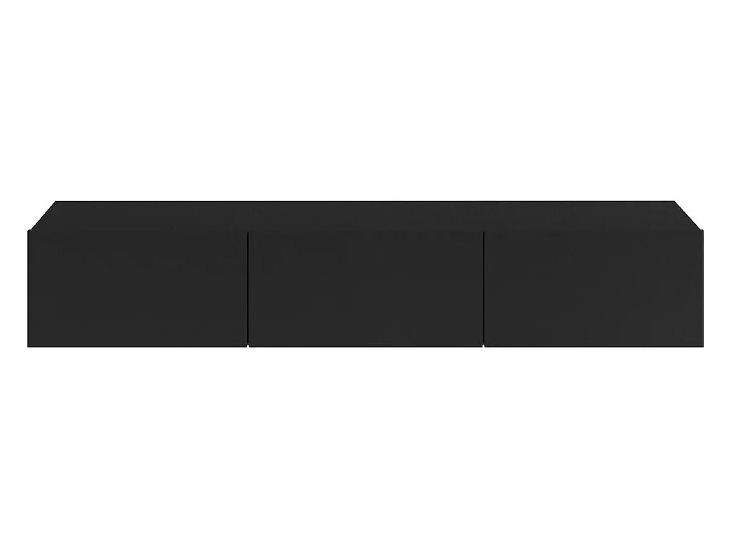 Mueble TV de pared 3 puertas 160 cm Idao Negro
