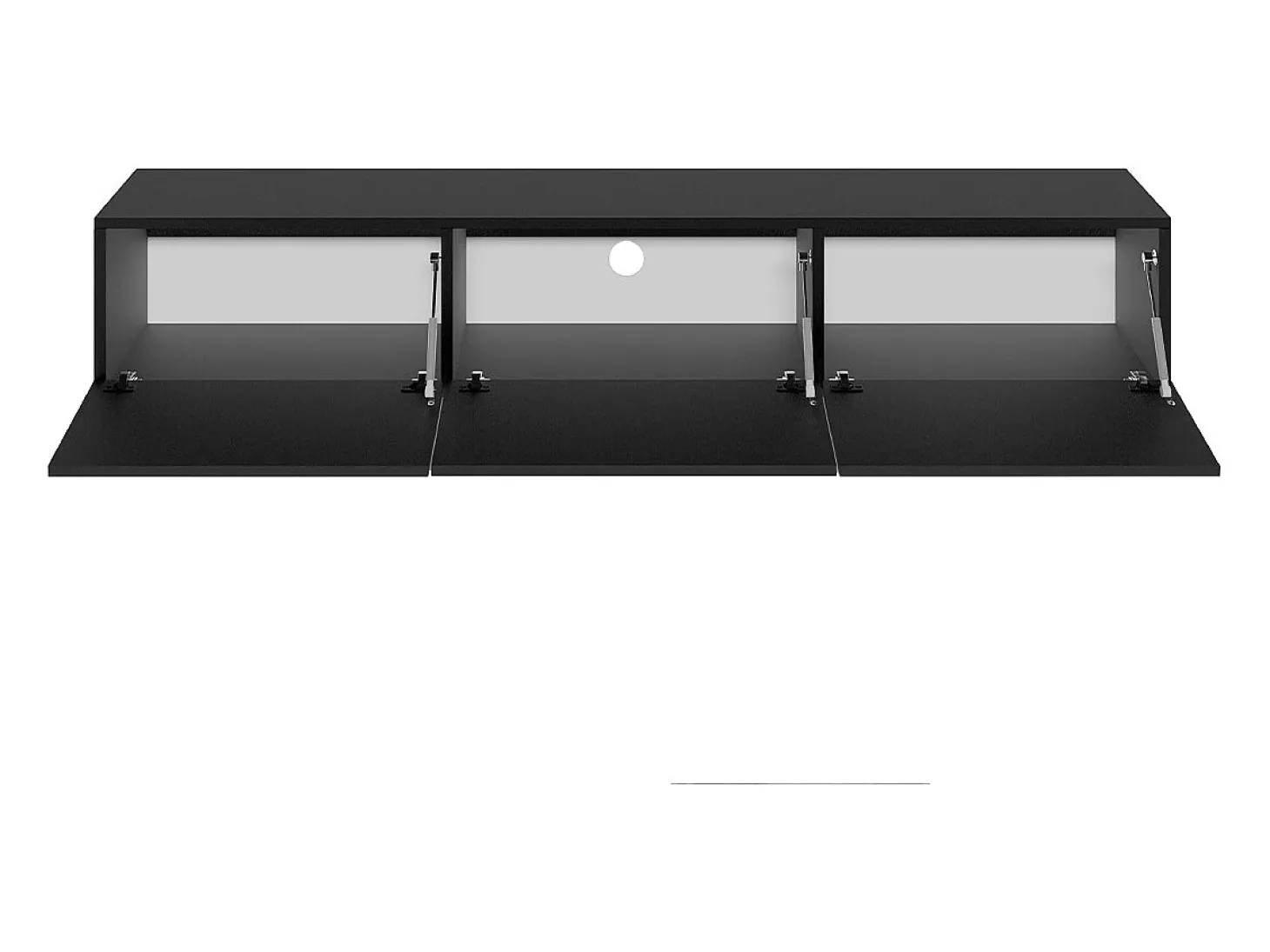 Mueble TV de pared 3 puertas 160 cm Idao Negro