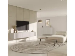 Mueble TV de pared 3 puertas 160 cm Idao Blanco