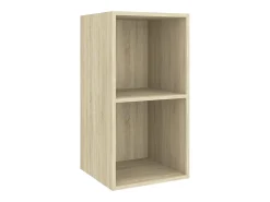 Mueble TV de pared madera contrachapada roble 37x37x72 cm ES40280