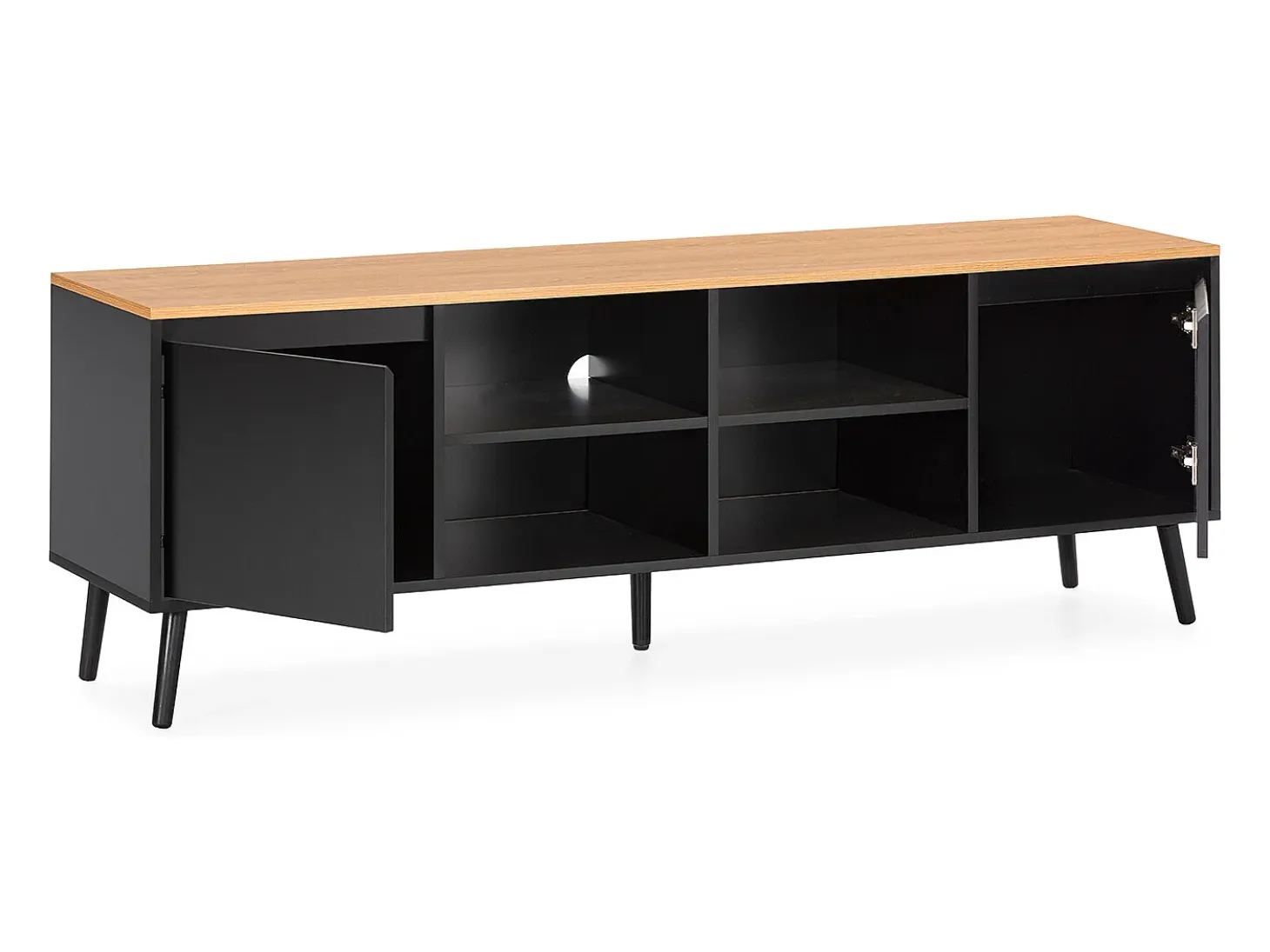 Mueble Tv Desi 2 puertas color Negro