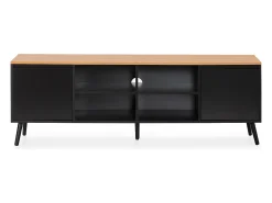 Mueble Tv Desi 2 puertas color Negro