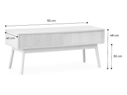 Mueble tv escandinavo efecto madera, 115cm madera