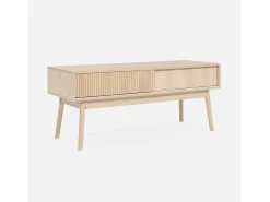 Mueble tv escandinavo efecto madera, 115cm madera