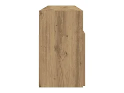 Mueble TV luces LED madera ingeniería roble artisan 120x30x50cm