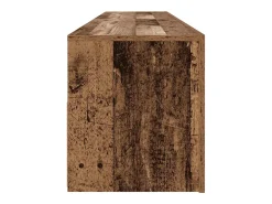 Mueble TV luces LED madera ingeniería envejecida 120x35x40 cm