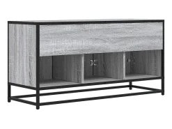 Mueble TV madera ingeniería y metal gris Sonoma 100x35x50 cm