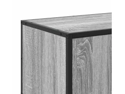 Mueble TV madera ingeniería y metal gris Sonoma 100x35x50 cm