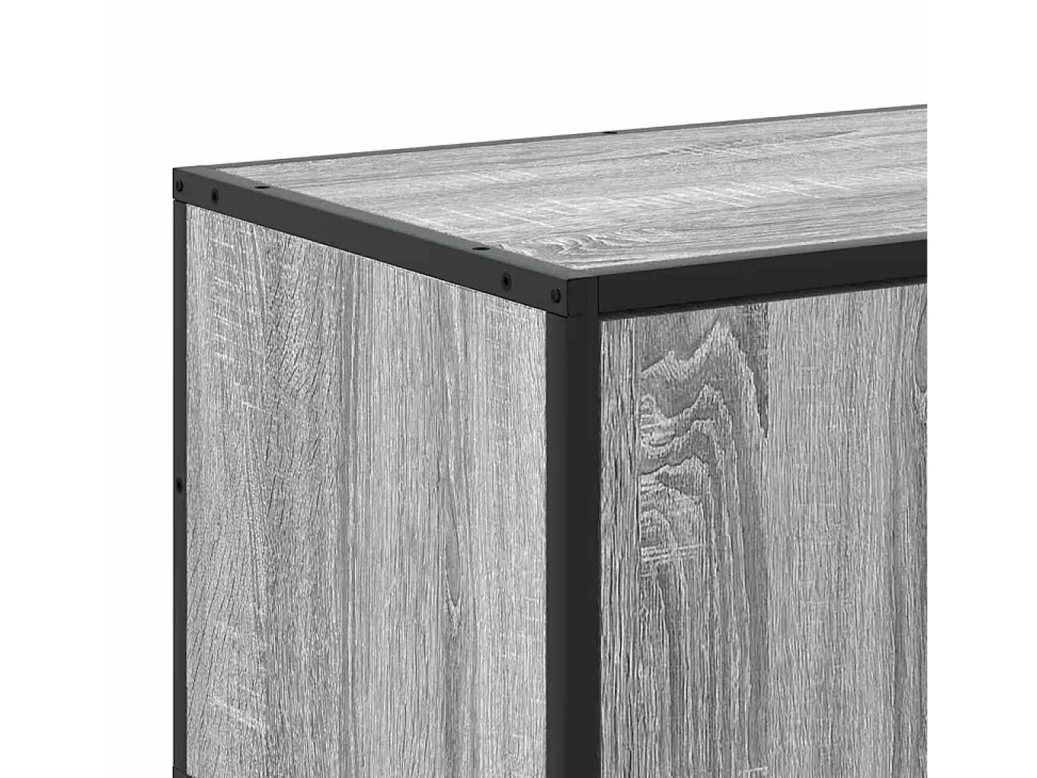 Mueble TV madera ingeniería y metal gris Sonoma 100x35x50 cm