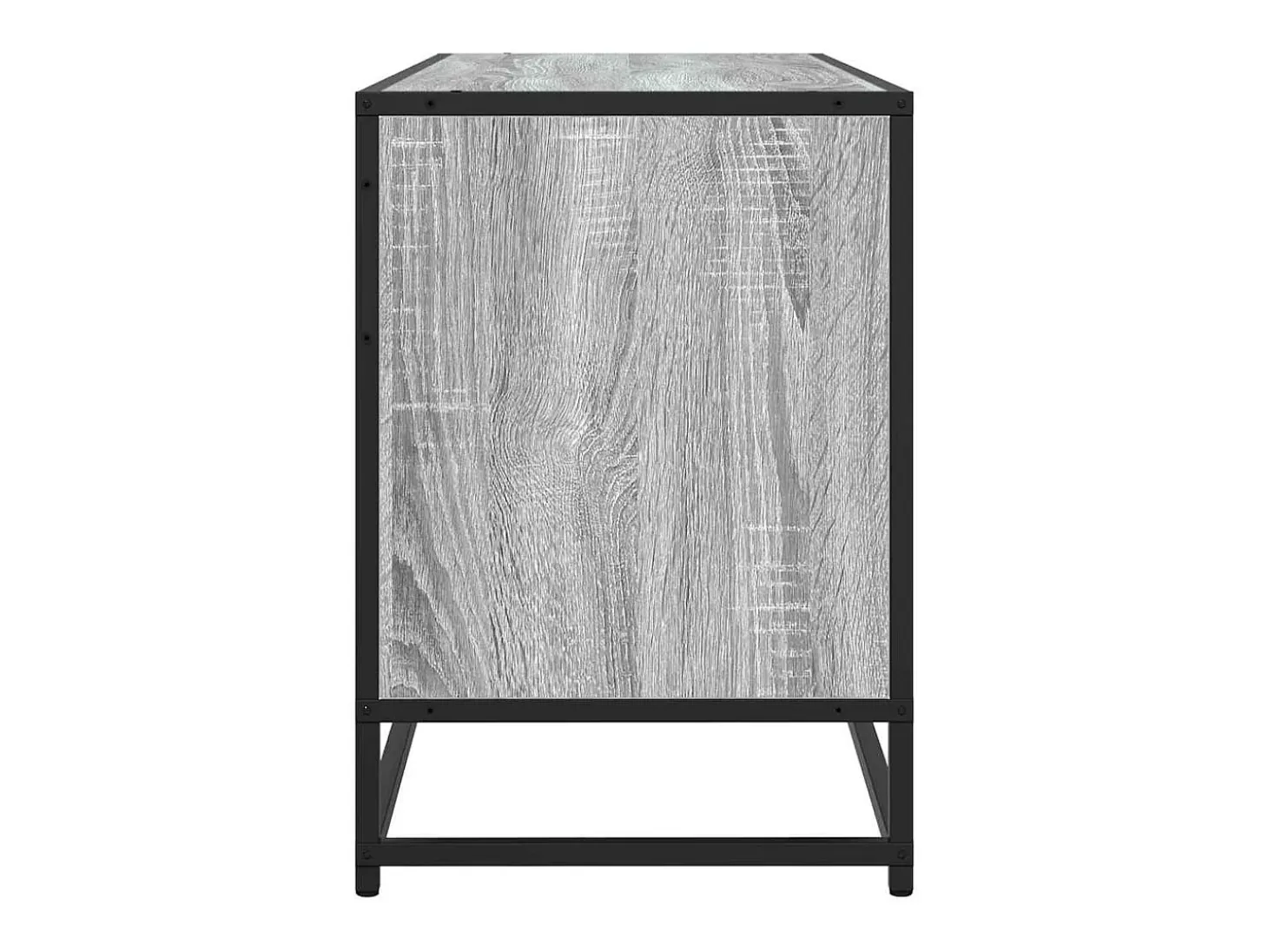 Mueble TV madera ingeniería y metal gris Sonoma 100x35x50 cm