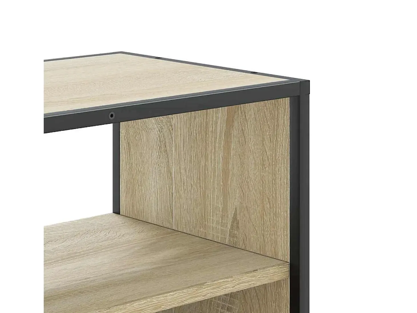 Mueble TV madera ingeniería y metal roble Sonoma 60x31x39,5 cm