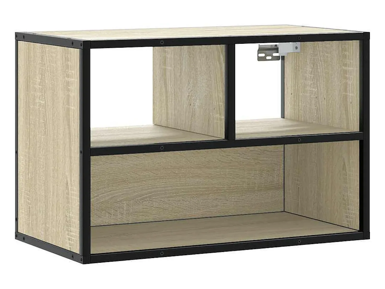 Mueble TV madera ingeniería y metal roble Sonoma 60x31x39,5 cm