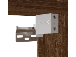 Mueble TV madera ingeniería y metal marrón roble 80x31x39,5 cm