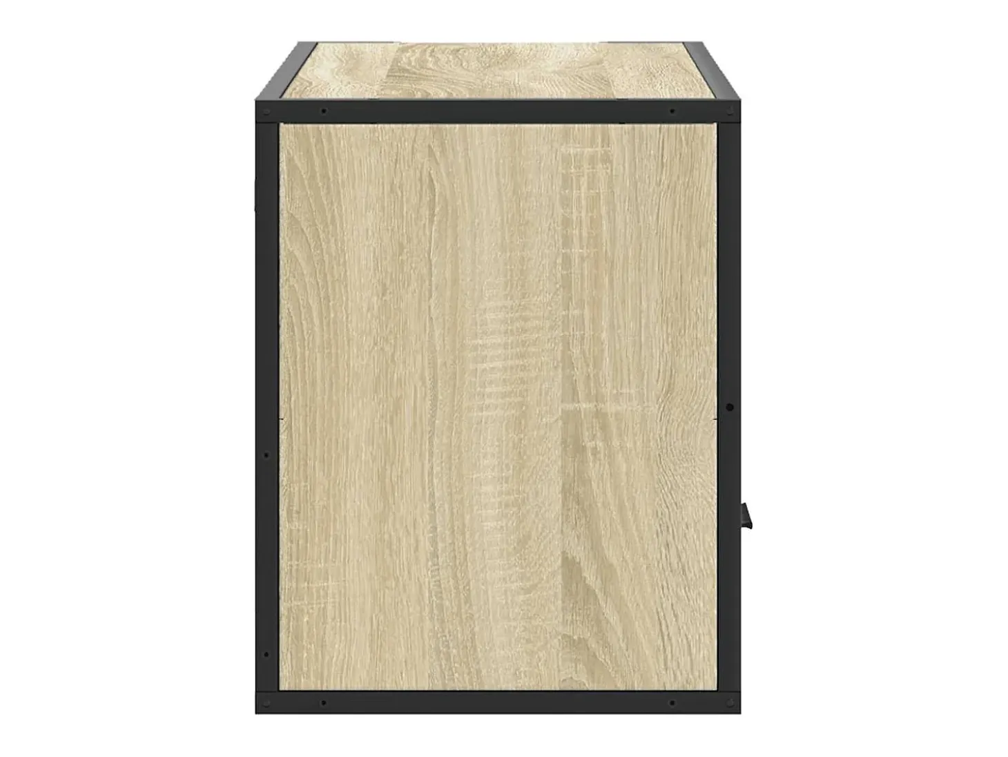 Mueble TV madera ingeniería y metal roble Sonoma 80x31x39,5 cm