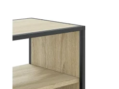 Mueble TV madera ingeniería y metal roble Sonoma 80x31x39,5 cm